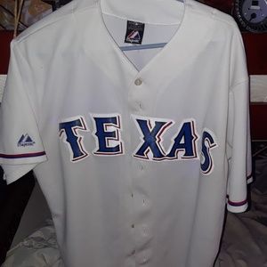 Texas rangers white jersey